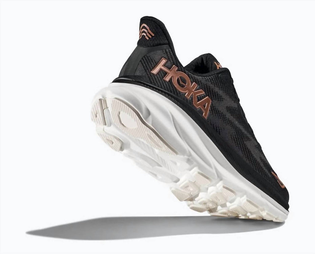 Women's Clifton 9 Running Shoe In Black/rose Gold