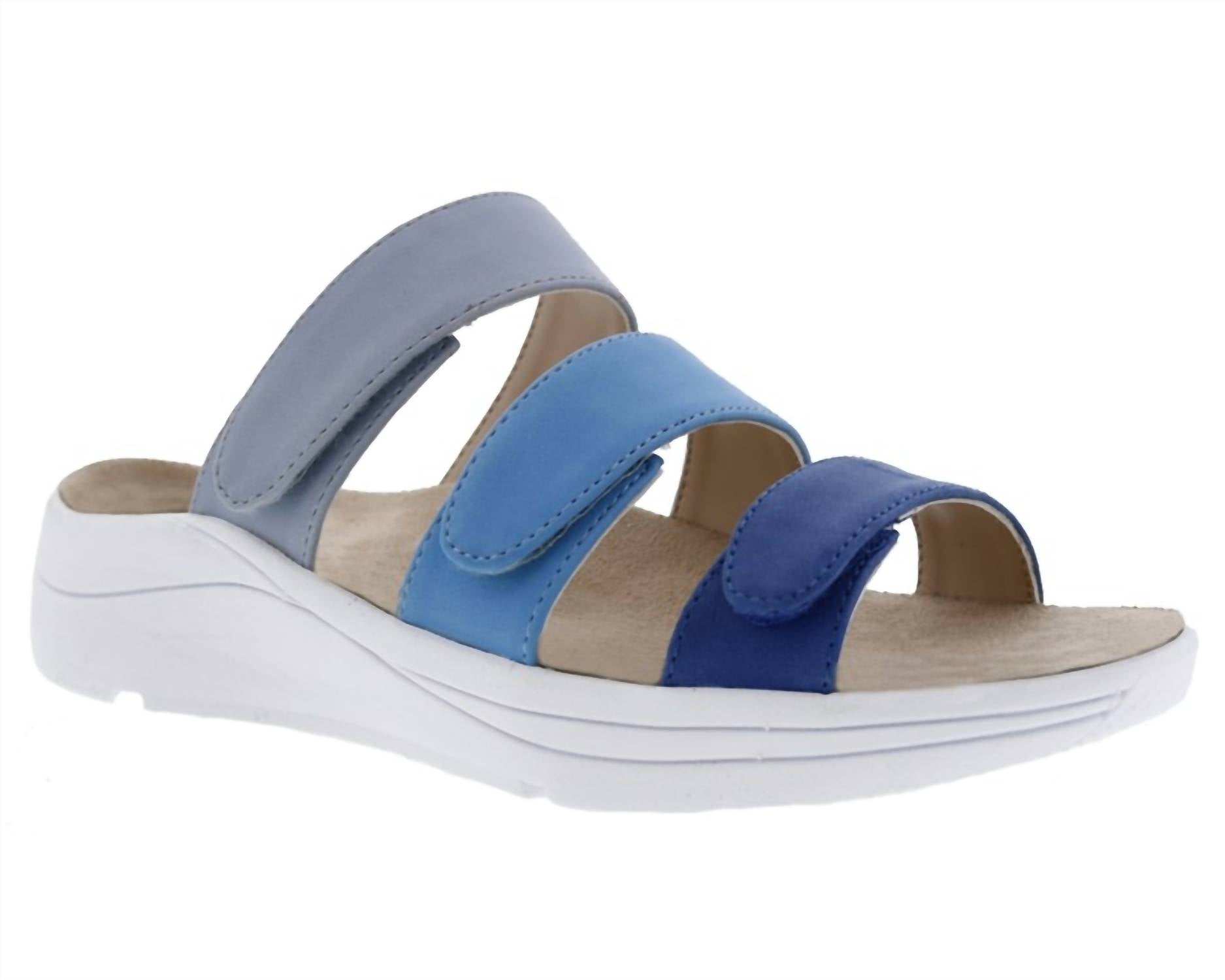 Women's Sawyer Faux Leather Sandals In Blue Combo