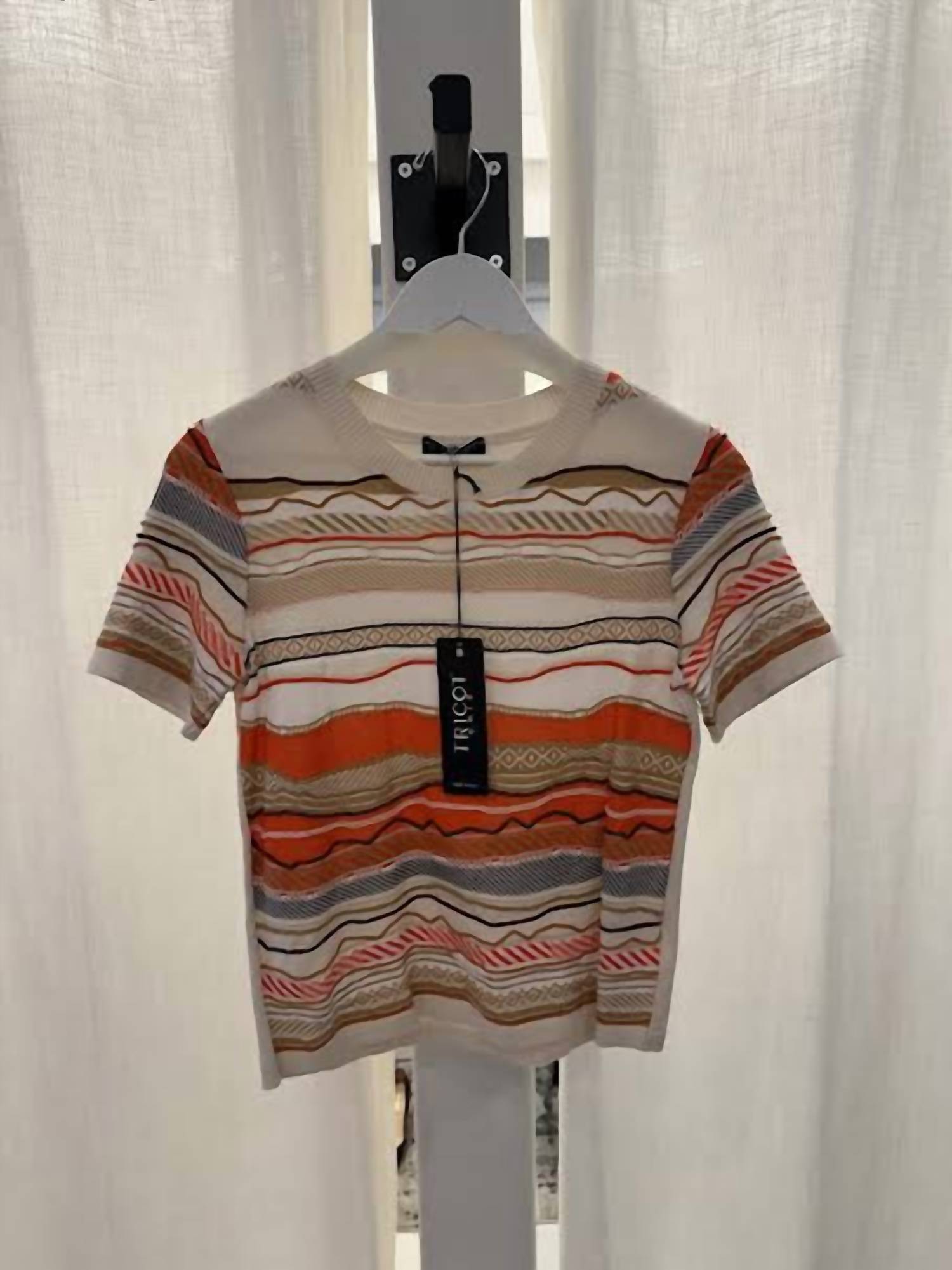 Abstract Top In Orange Multi