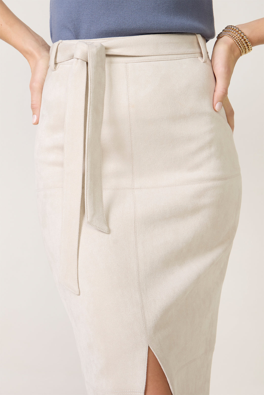 Women's Paula Suede Midi Skirt