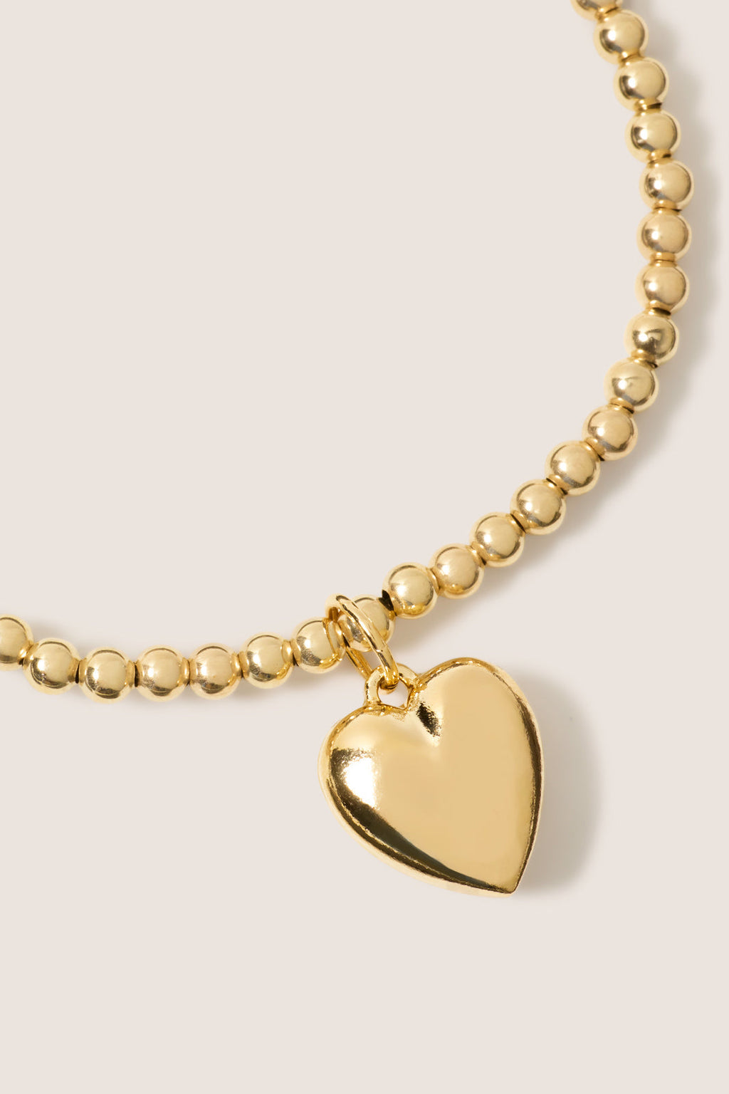 Women's Classic Gold 3mm Bracelet w. Heart