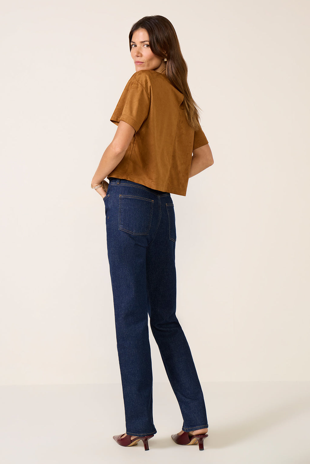 Women's 90s Pinch Waist Long Straight Jean