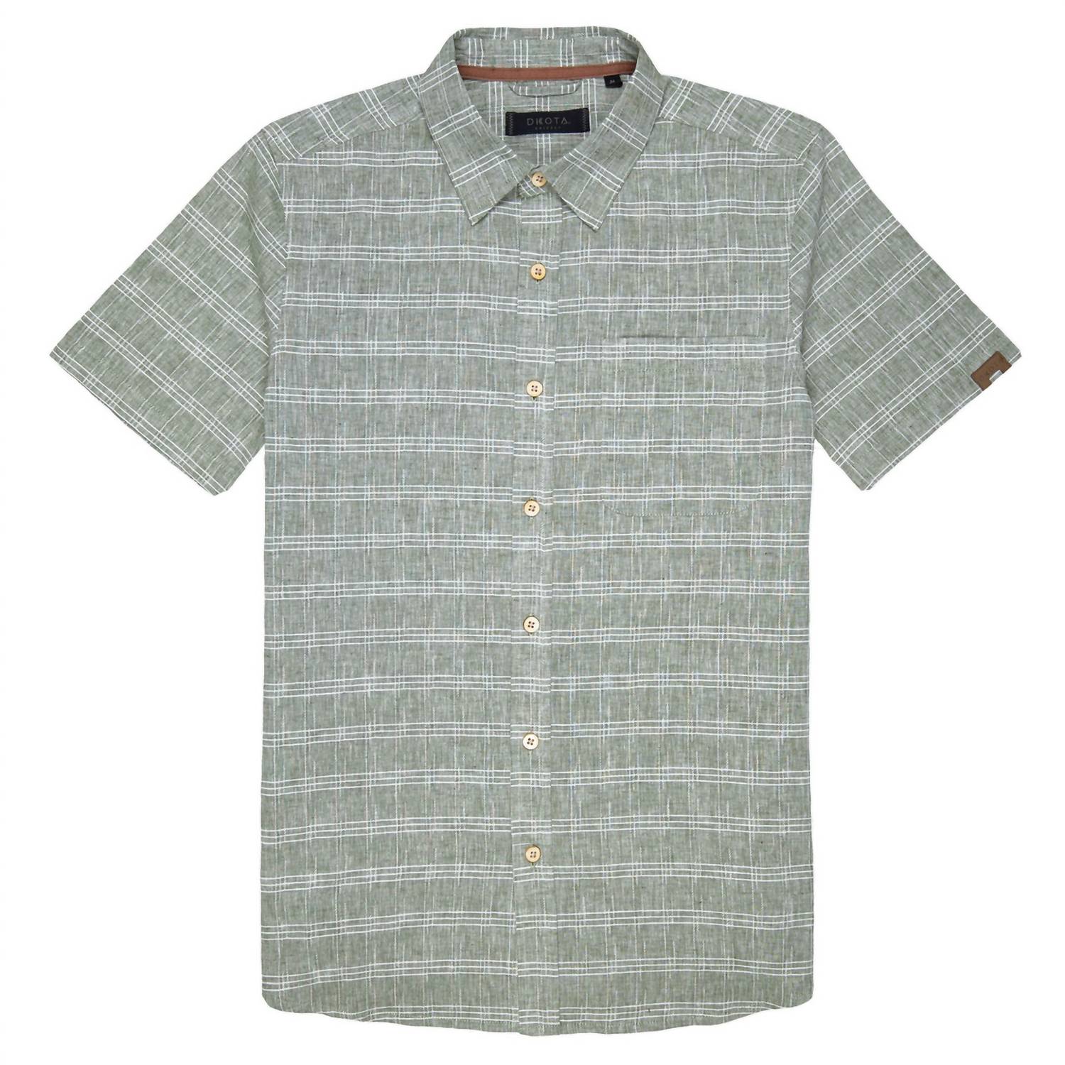 Men's Nate Shirt In Sage White Stripes