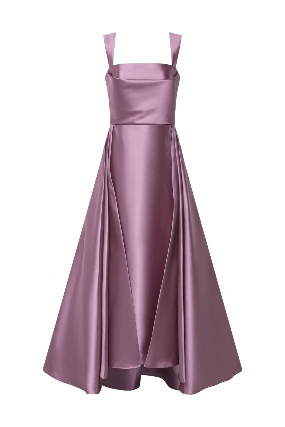 Zendaya Mikado Walk Through Gown In Chrome Lavender
