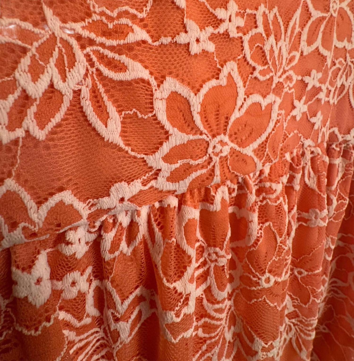 Sunset Lace Maxi Dress In Coral
