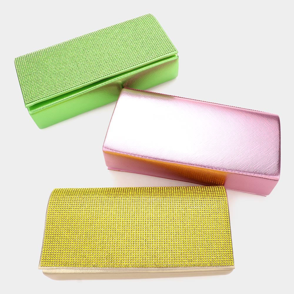 Bling Solid Evening Clutch Crossbody Bag