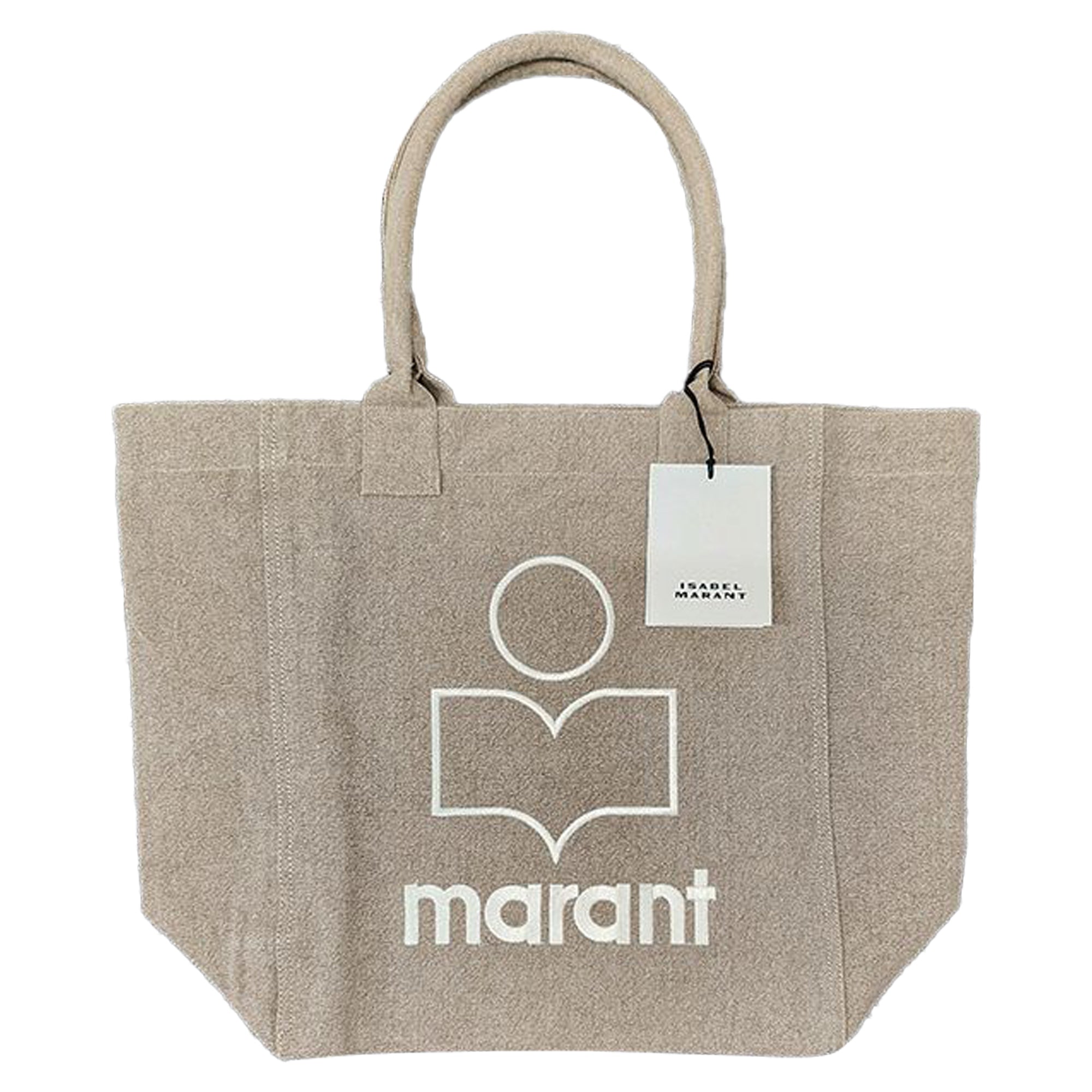 Yenky Logo Embroidered Shopper Bag Beige