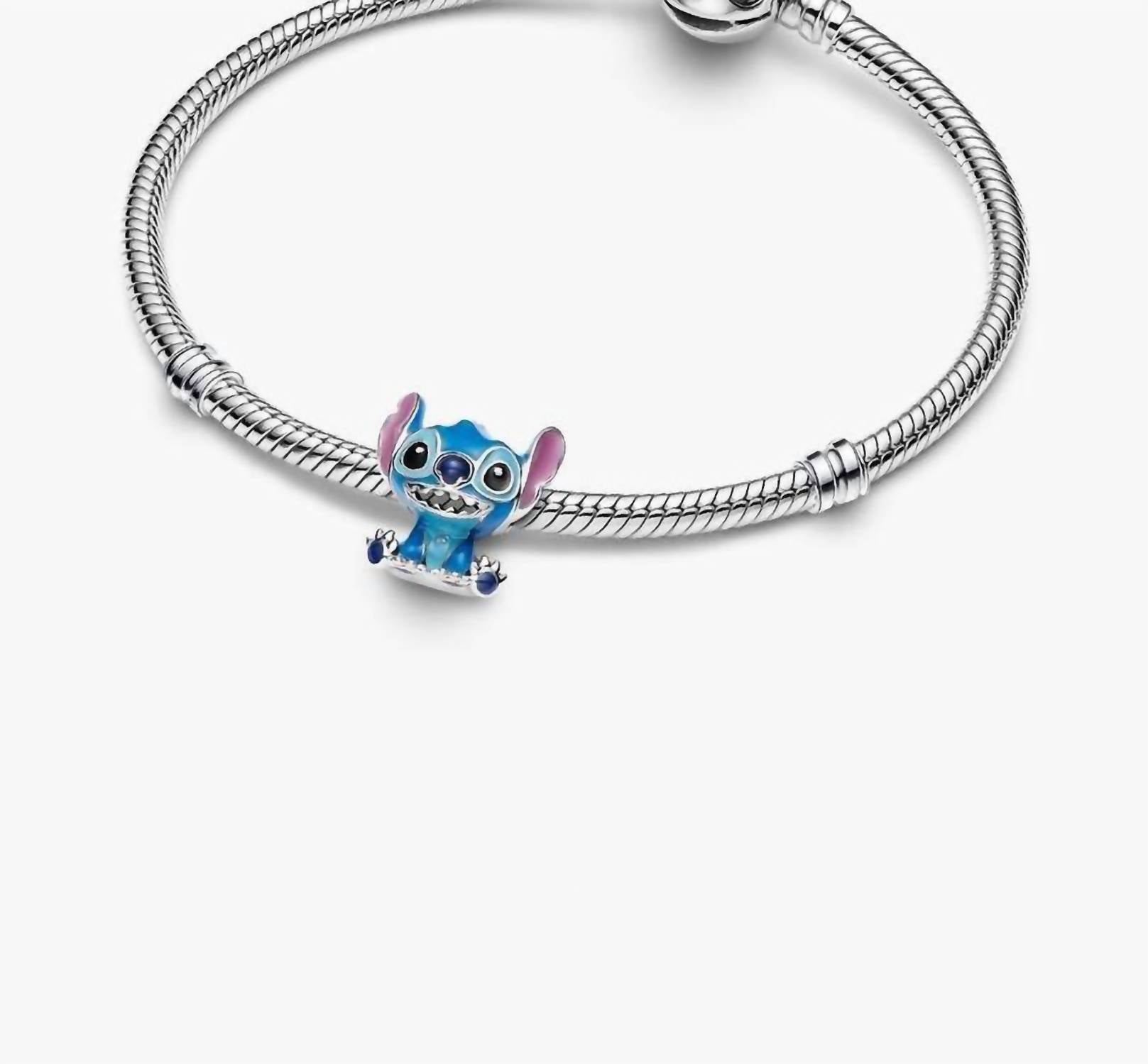 Disney Stitch Charm In Silver