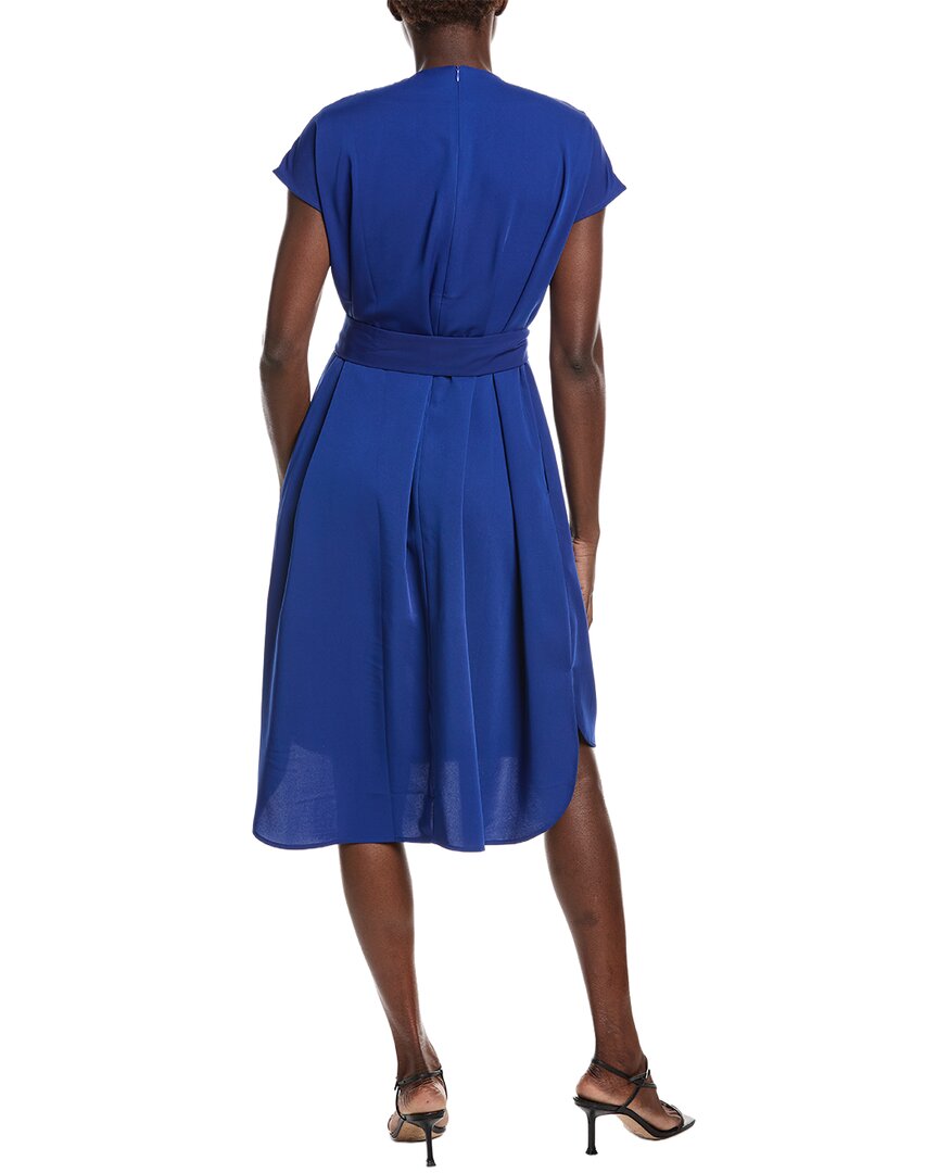 Gracia Gathered Pearl Neck Midi Dress