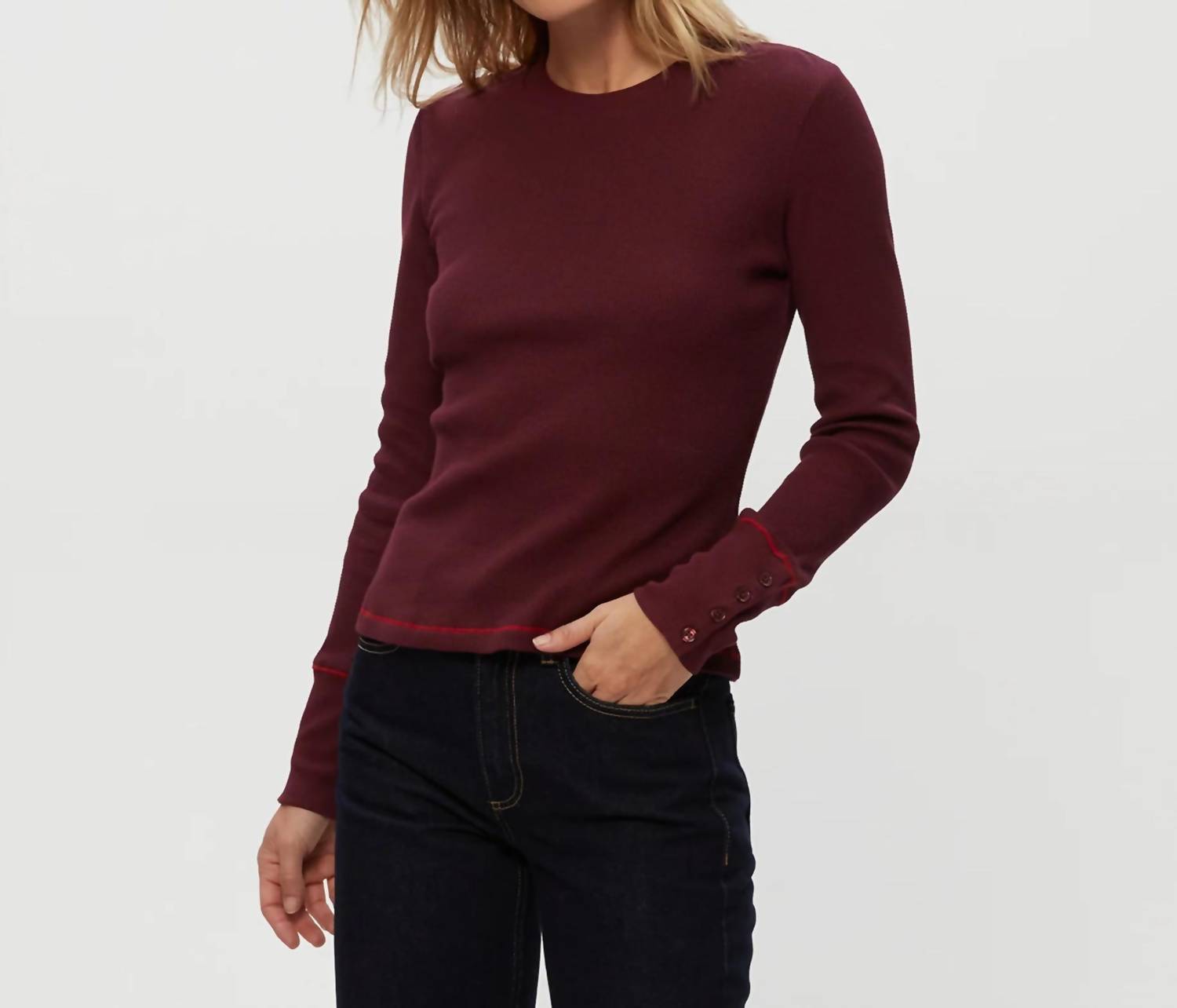 Willa Thermal Top In Velvet