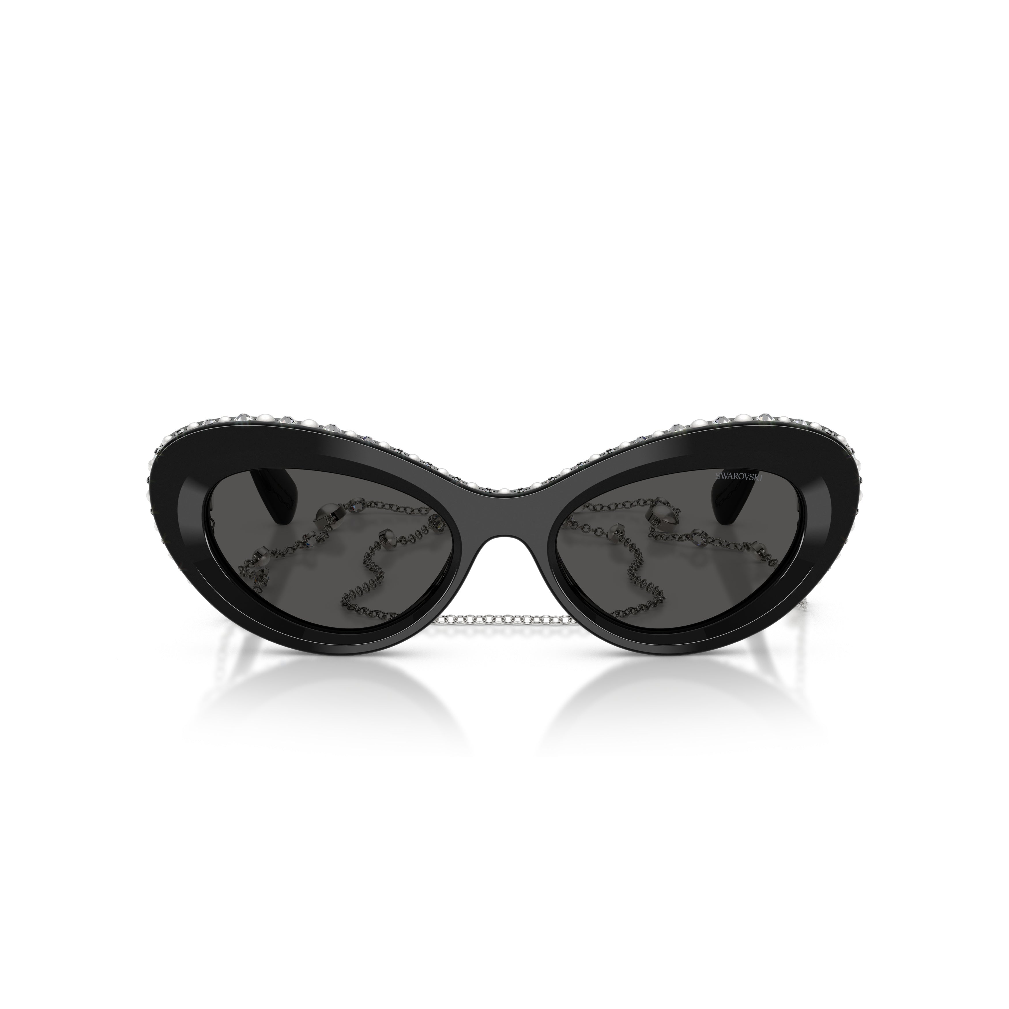 0Sk6061U Cat-Eye Sunglasses with Crystals