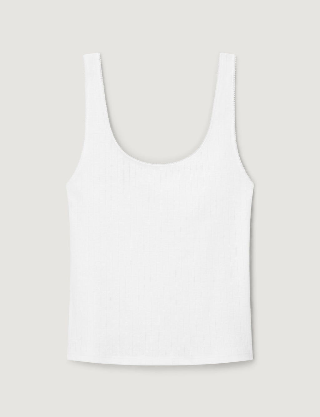 Women's Cotton Pointelle Rib Tank