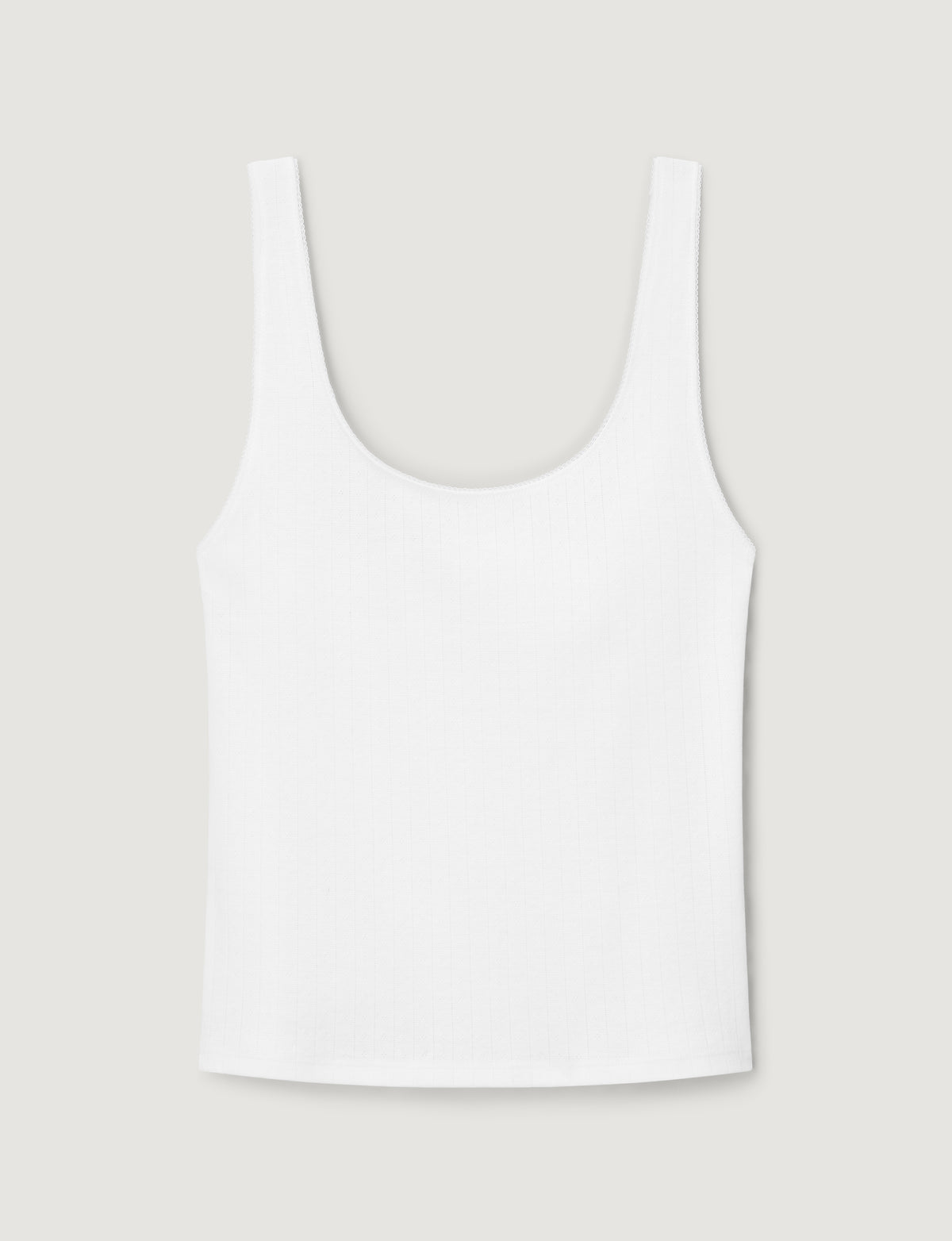 Women's Cotton Pointelle Rib Tank