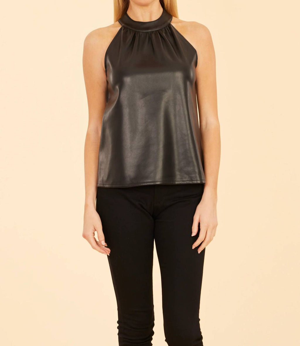 Hashi Halter Top In Black