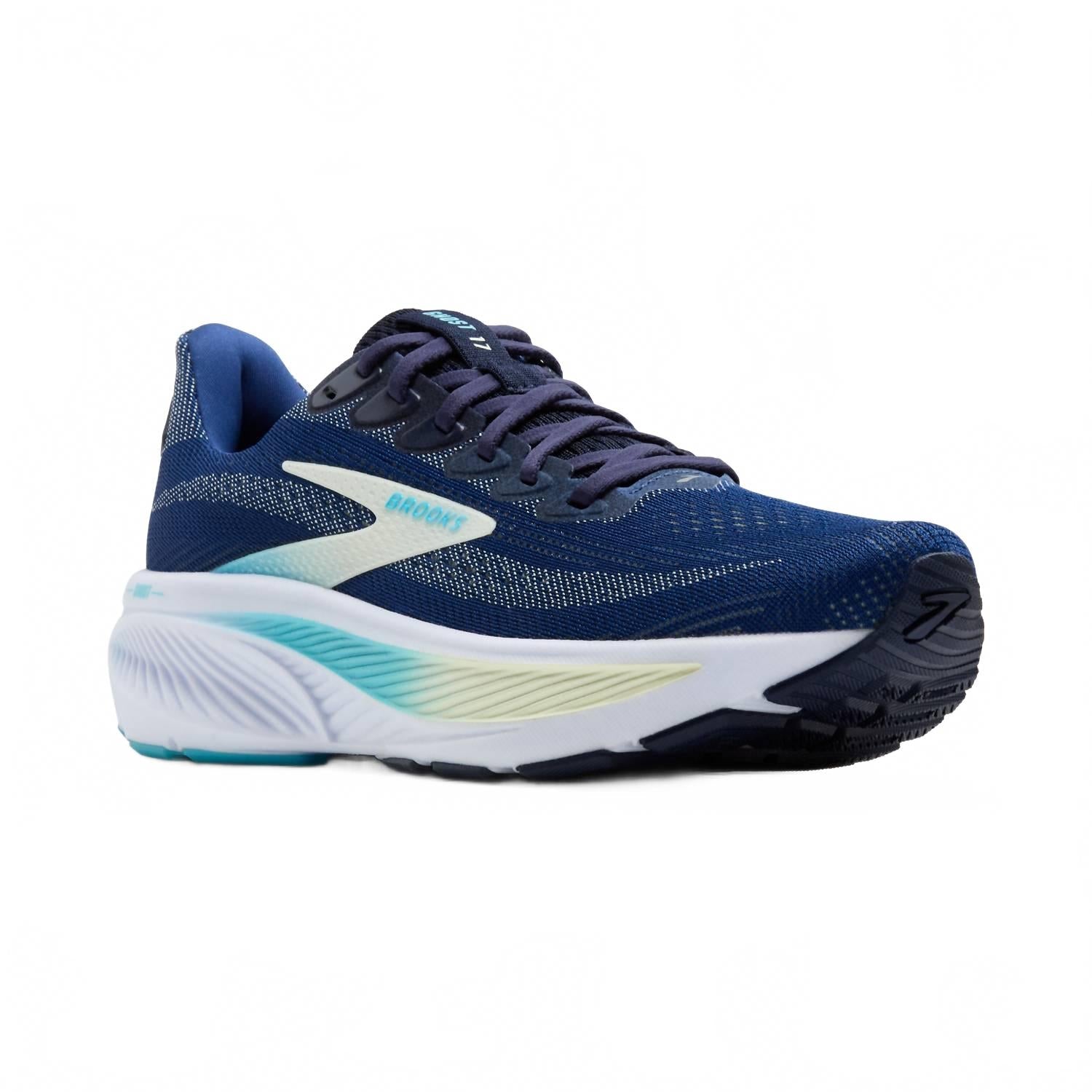 Women's Ghost 17 Running Shoes In Navy/green/turquoise