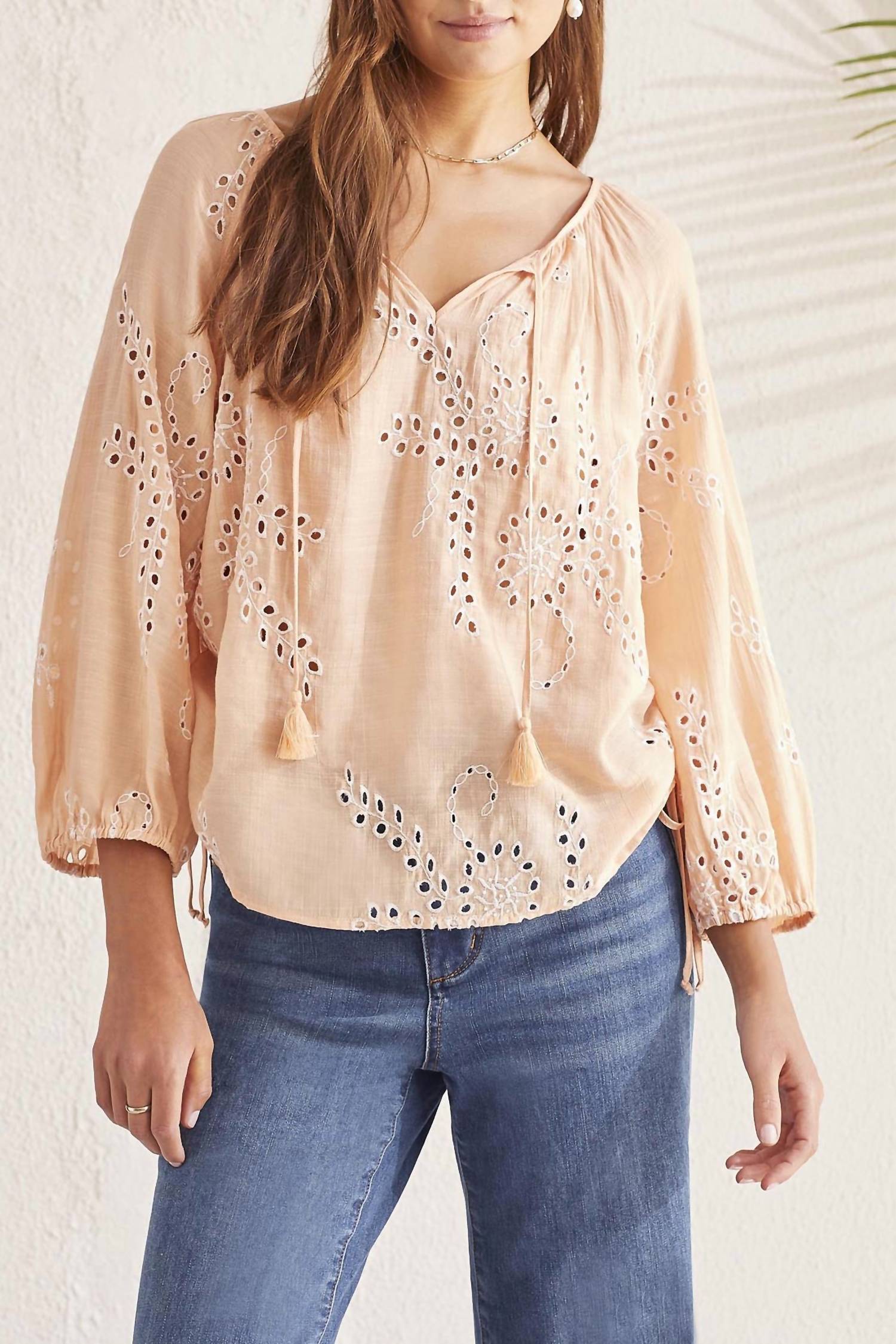 Tassel Blouse In French Oak