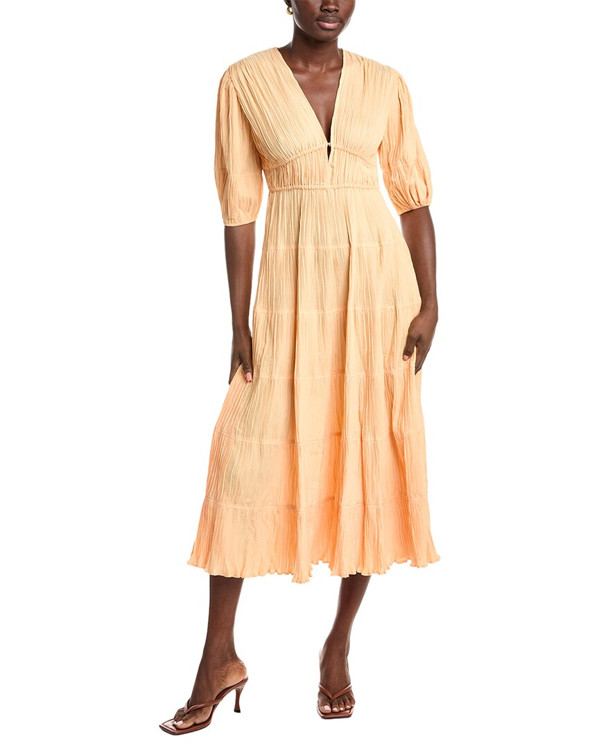 Maje Twisted Front Midi Dress
