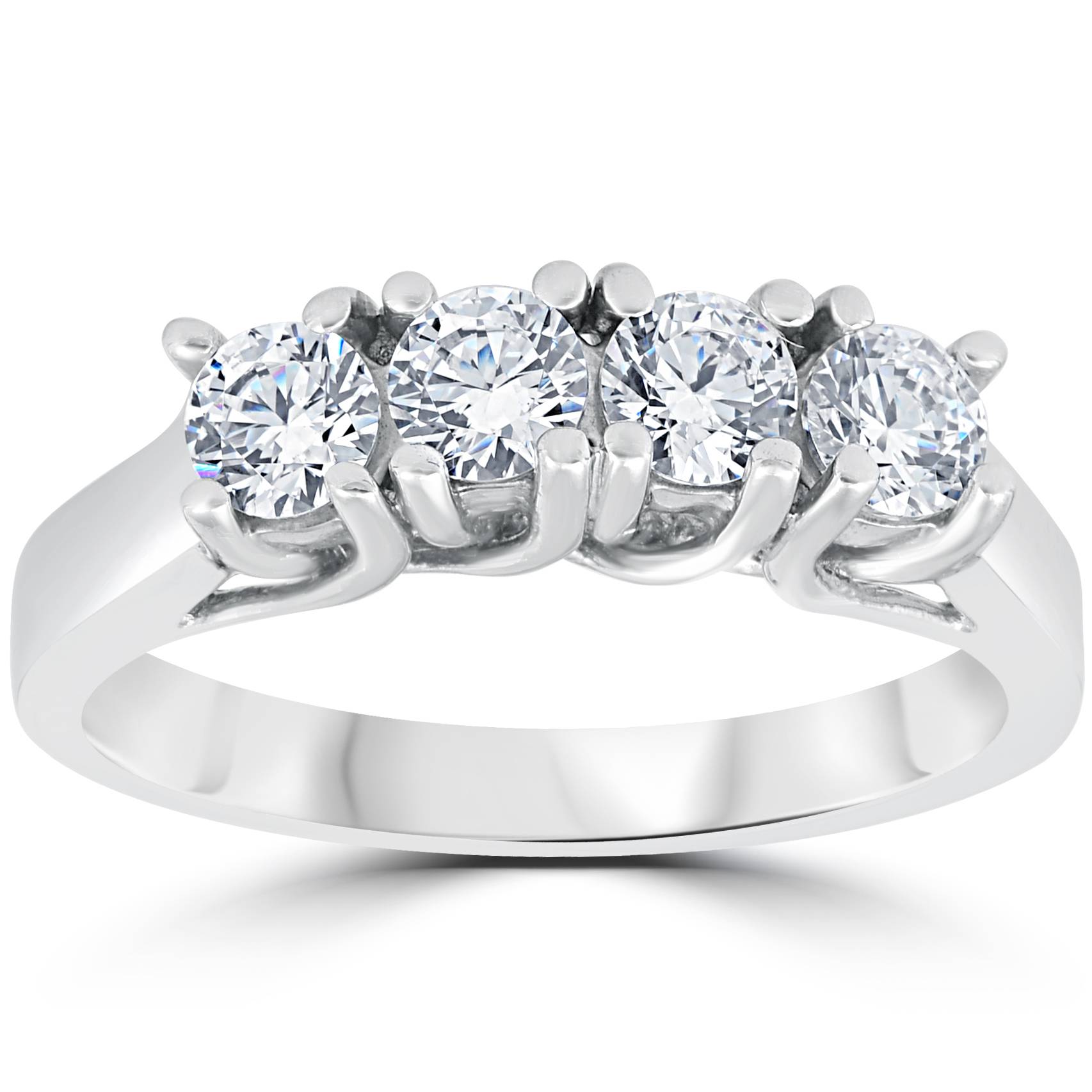 1ct Diamond White Gold Curve Wedding Ring Enhancer Size Selectable