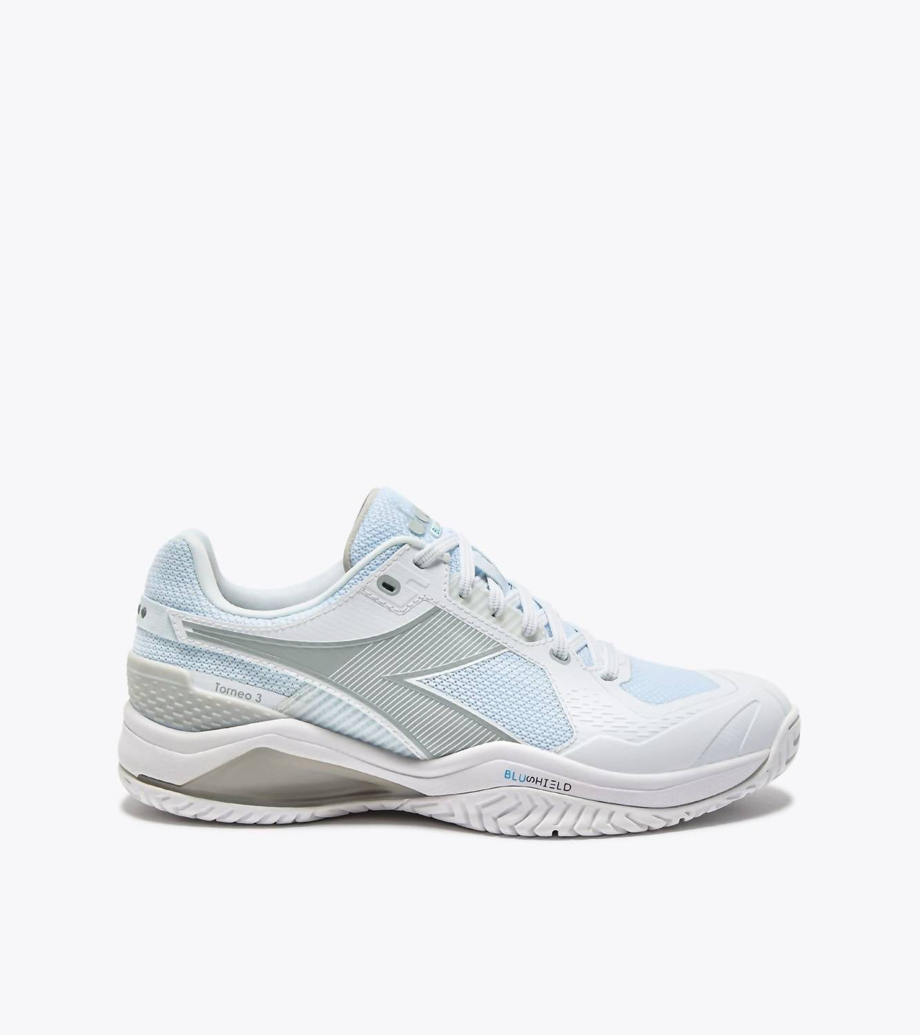 Women's Blushield Torneo 3 All Ground Shoe In White/silver