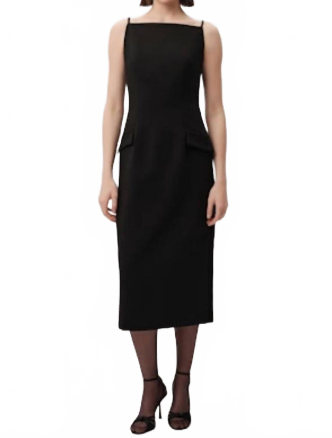 Glimmer Midi Dress In Black