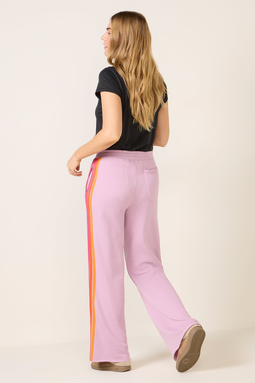 Women's 5 Stripe Wide Leg SweatPants