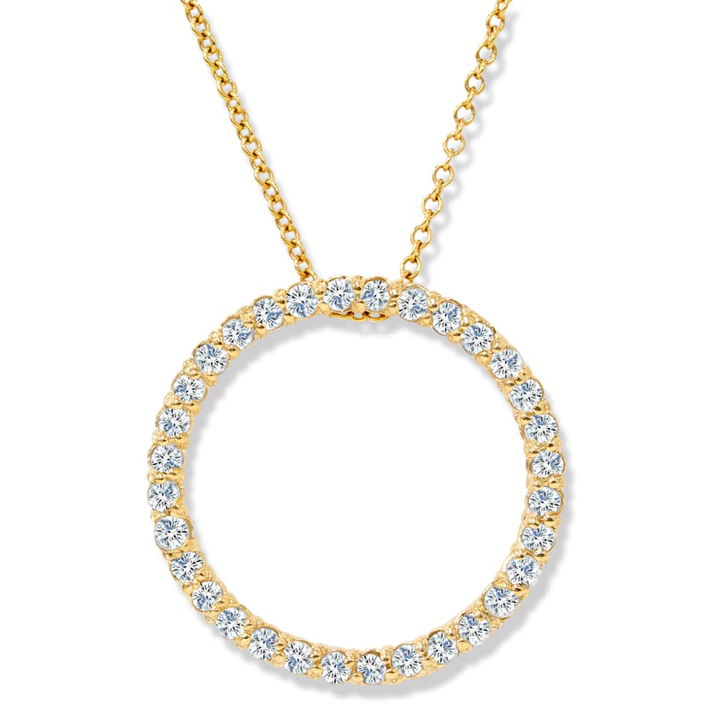 1/2ct Circle Of Life Diamond 14k White or Yellow Gold Pendant Necklace