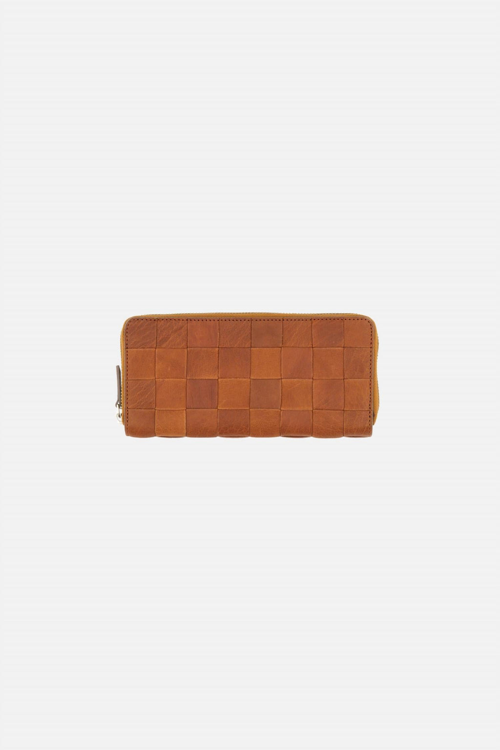 Women's Check Zip Around Wallet In Tan