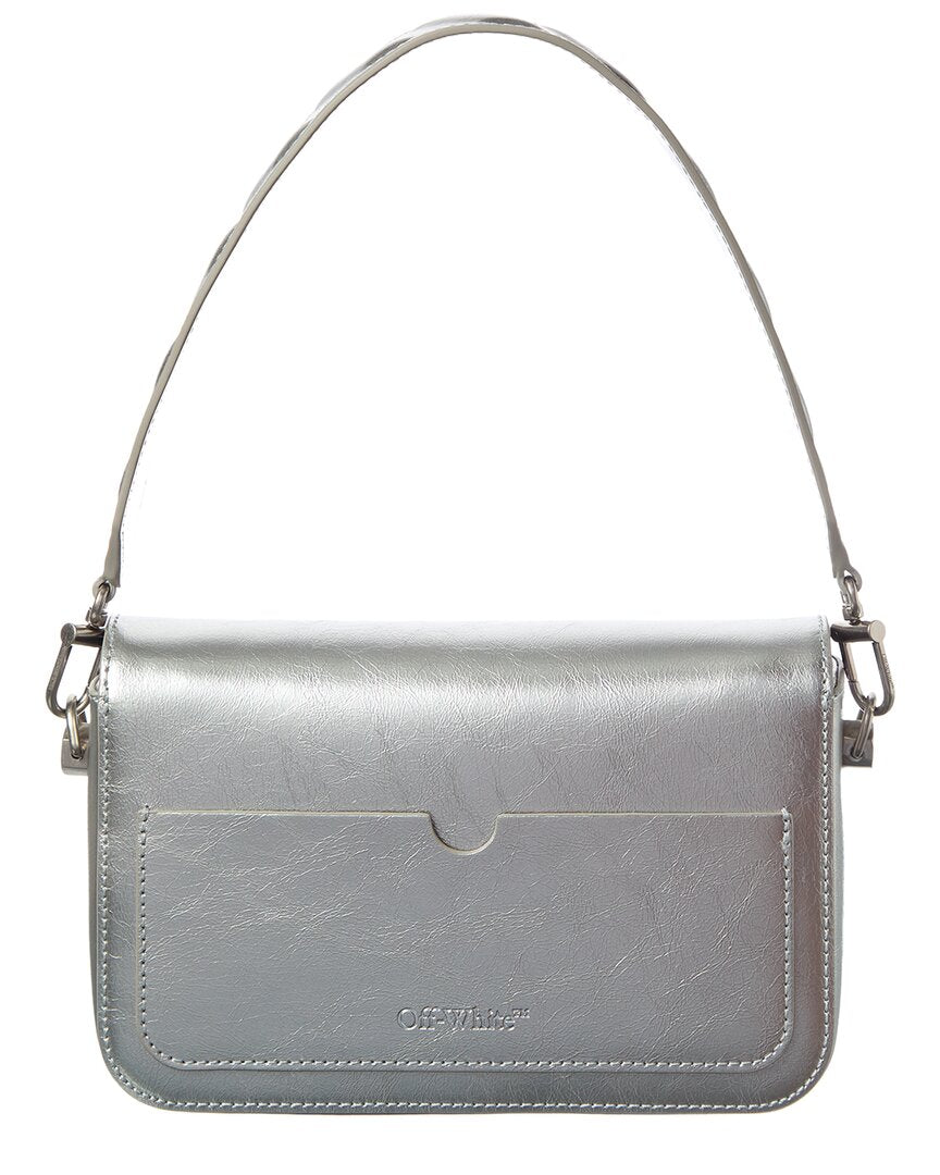 Off-White Binder Medium Leather Clutch