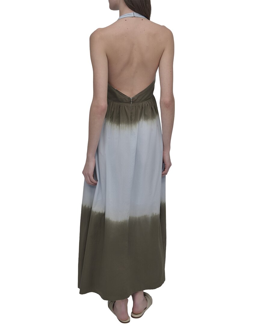 DKNY Tie Dye Maxi Halter Dress With Side Seam Pockets