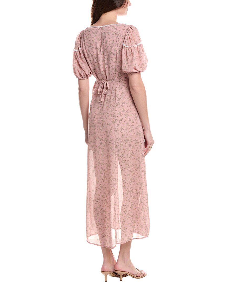 MARION Lace-Trim Midi Dress