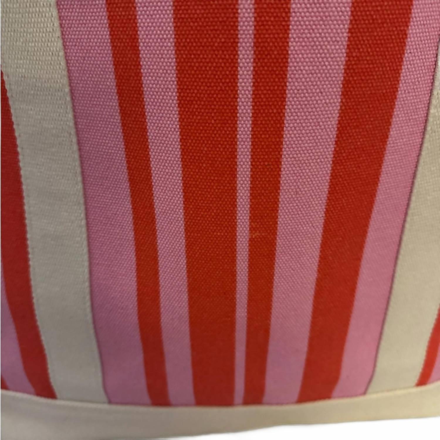 Women's Striped Tote Bag In Red And Pink