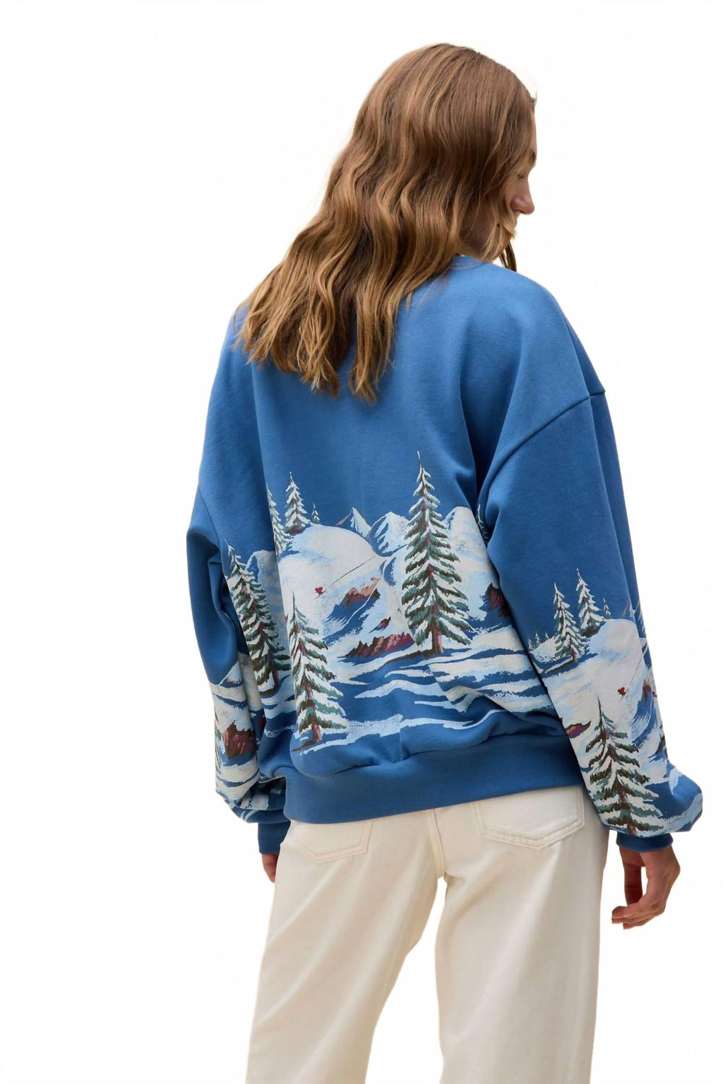 Alpine Ski Oversized Sweatshirt In Blue