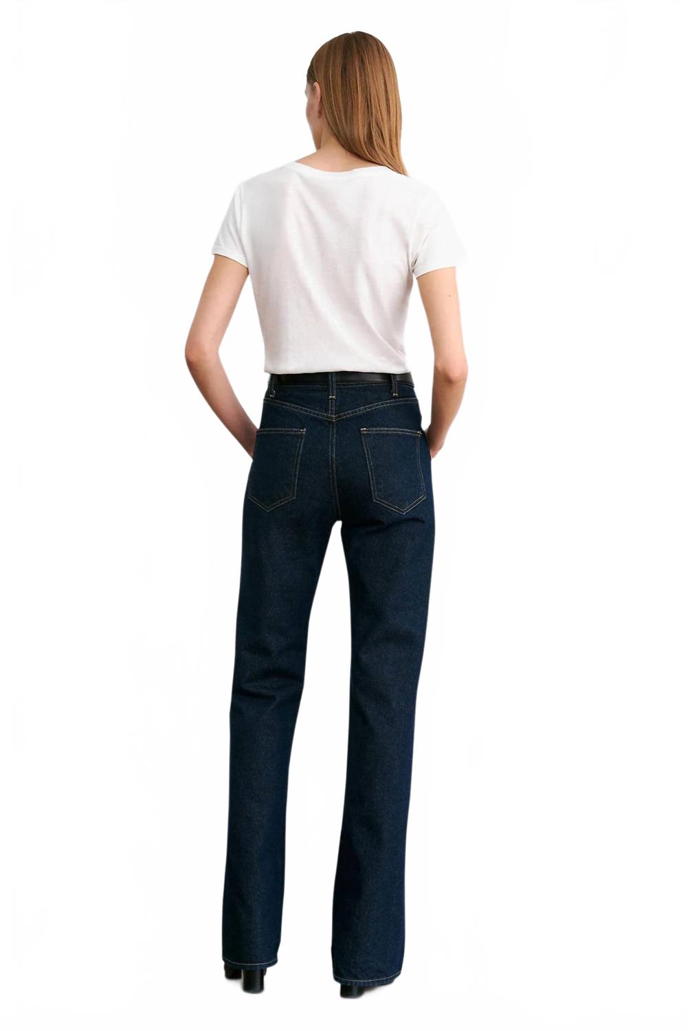 Joan High Rise Straight Leg Jeans In Indigo Rinse
