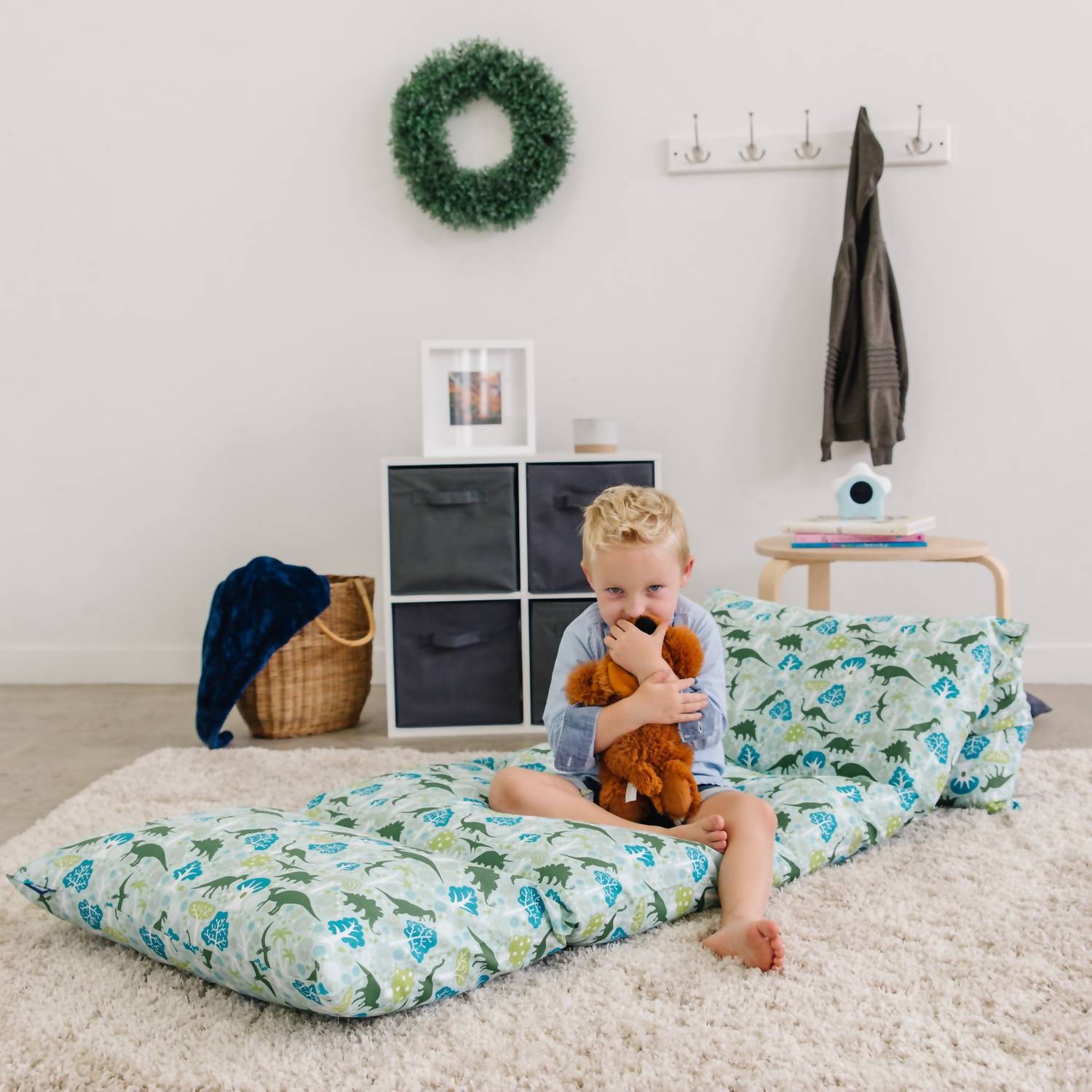 Dinomite Dinosaurs Pillow Lounger In Blue