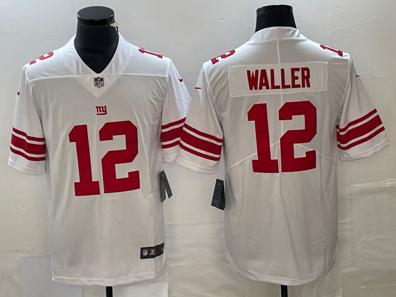 Men's New York Giants Darren Waller #12 White Away Game jersey