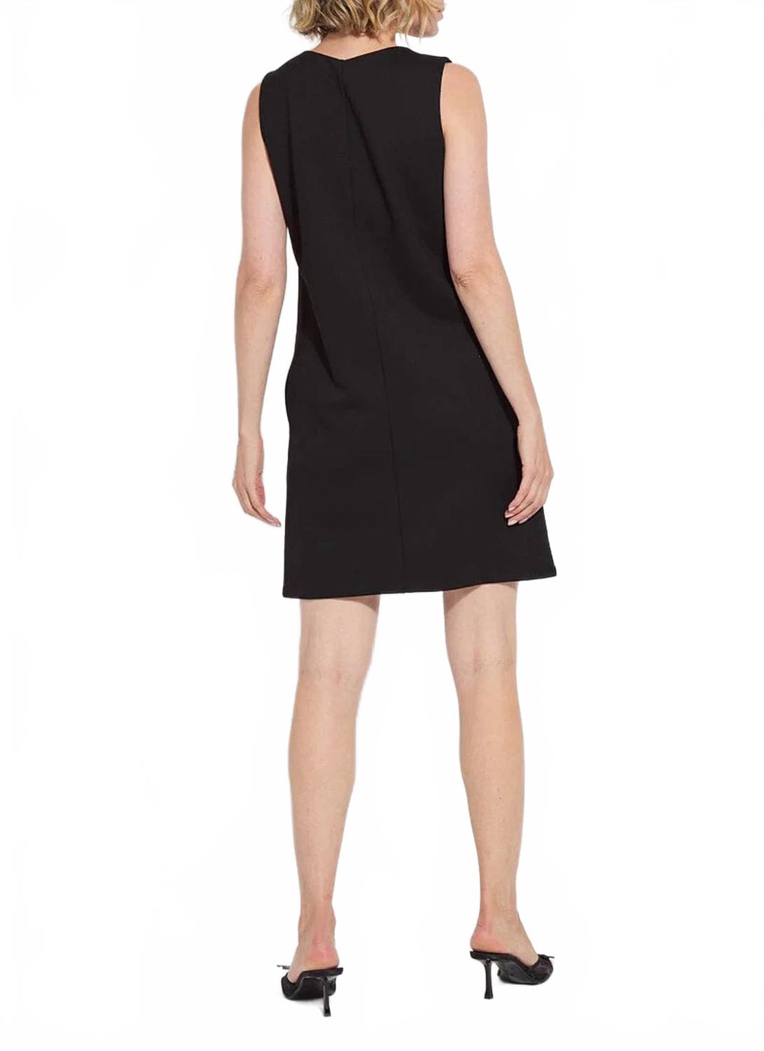 Sleeveless Knee Length Dress In Black