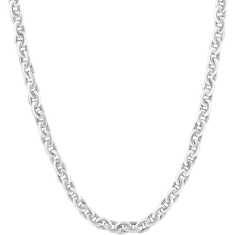Men's Round 14k Gold (40gram) or Platinum (75gram) 5mm Link Chain Necklace 20"