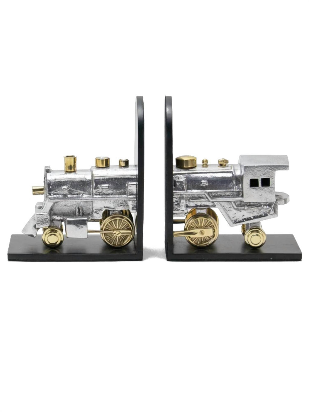 Locomotive Bookends In Black