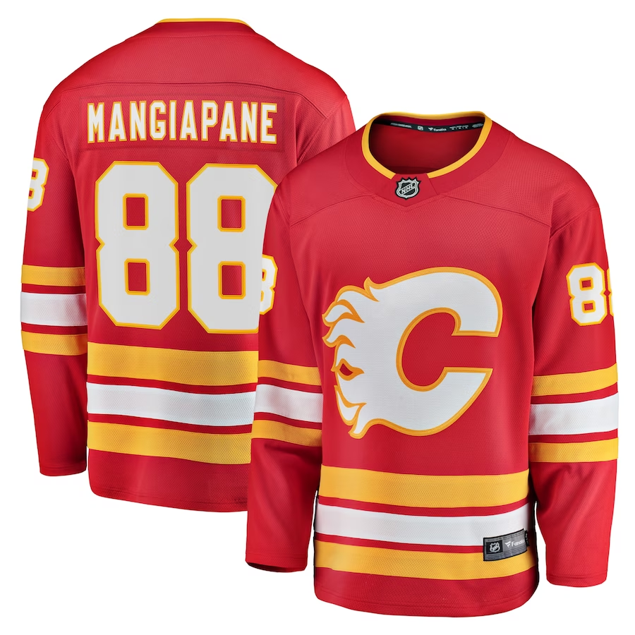 Men's Calgary Flames Andrew Mangiapane #88 Red Home Breakaway Player jersey