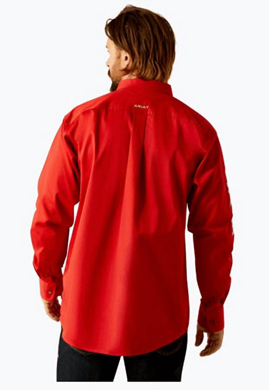Men's Team Logo Classic Fit Long Sleeve Shirt In Red/khaki