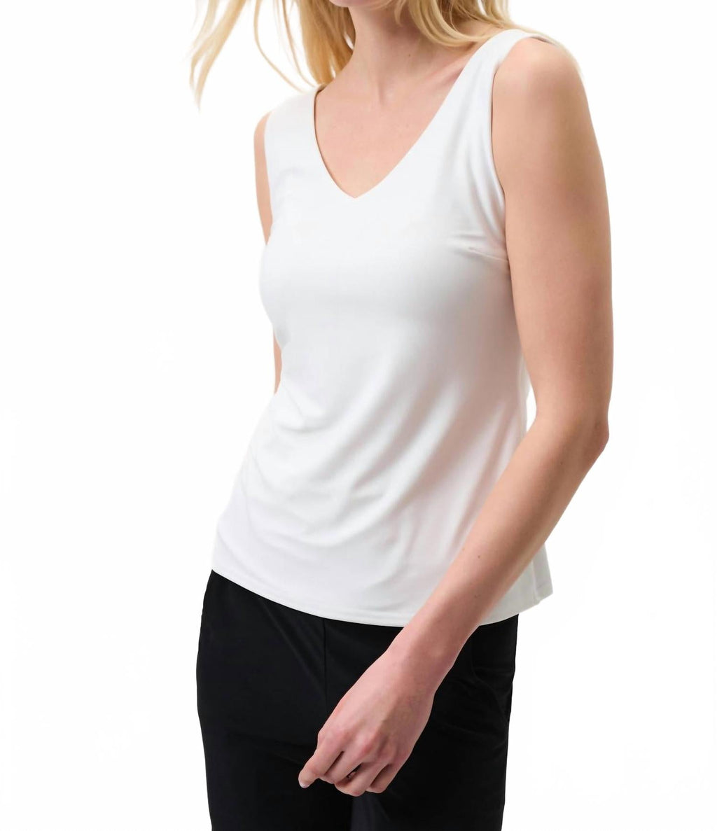 Classic V-Neck Cami In White