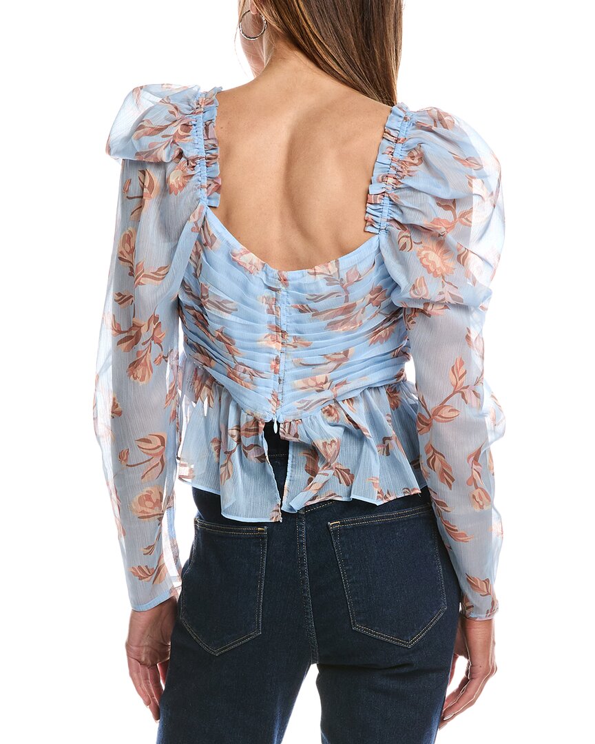REVERIEE Pleated Chiffon Top