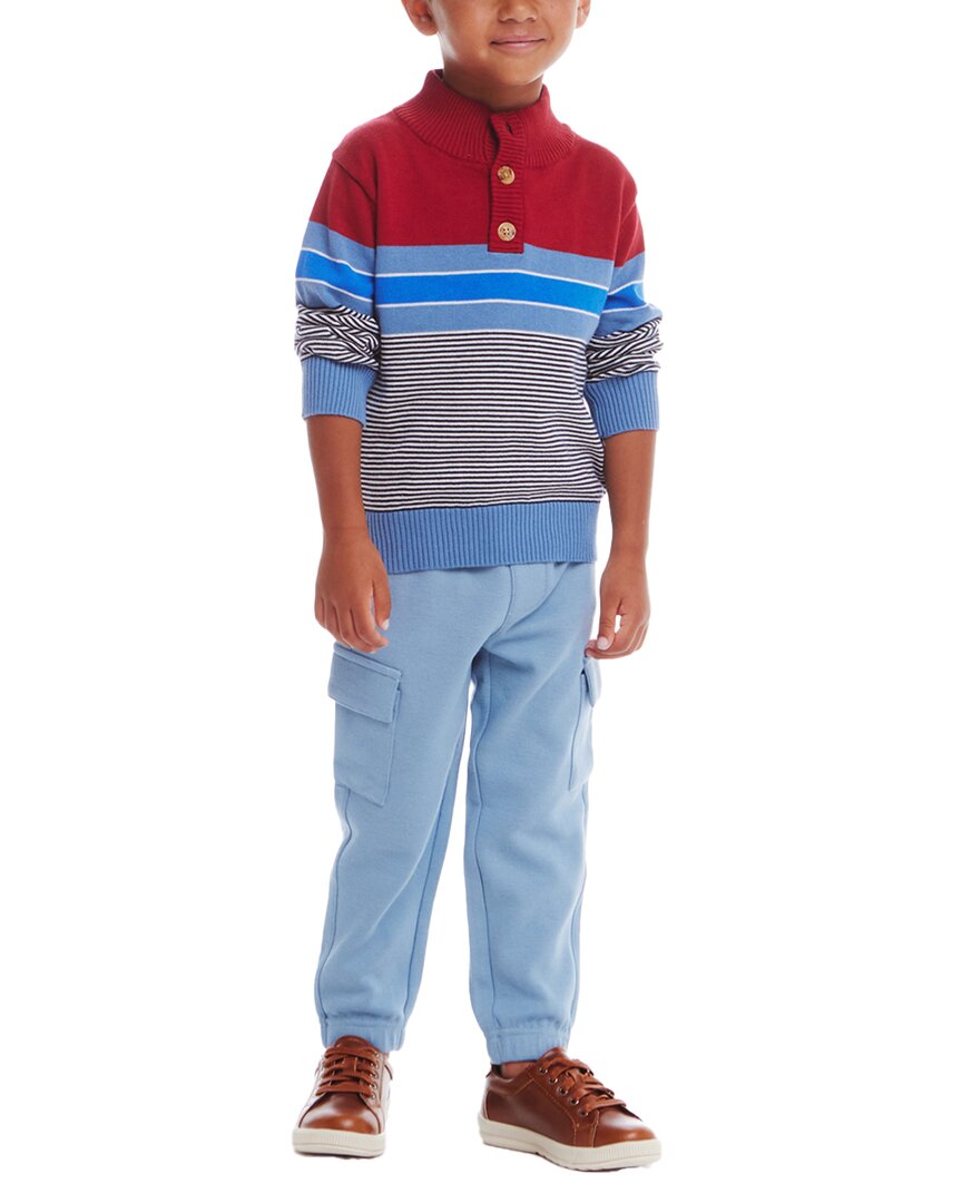 Andy & Evan Striped Sweater & Jogger Set