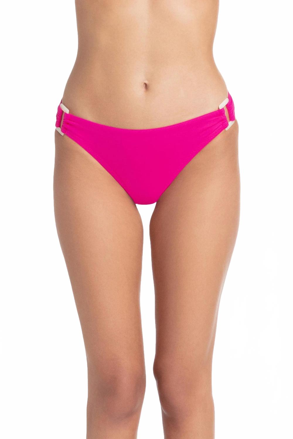 Shell Hipster Swim Bottom In Textured Lotus Pink