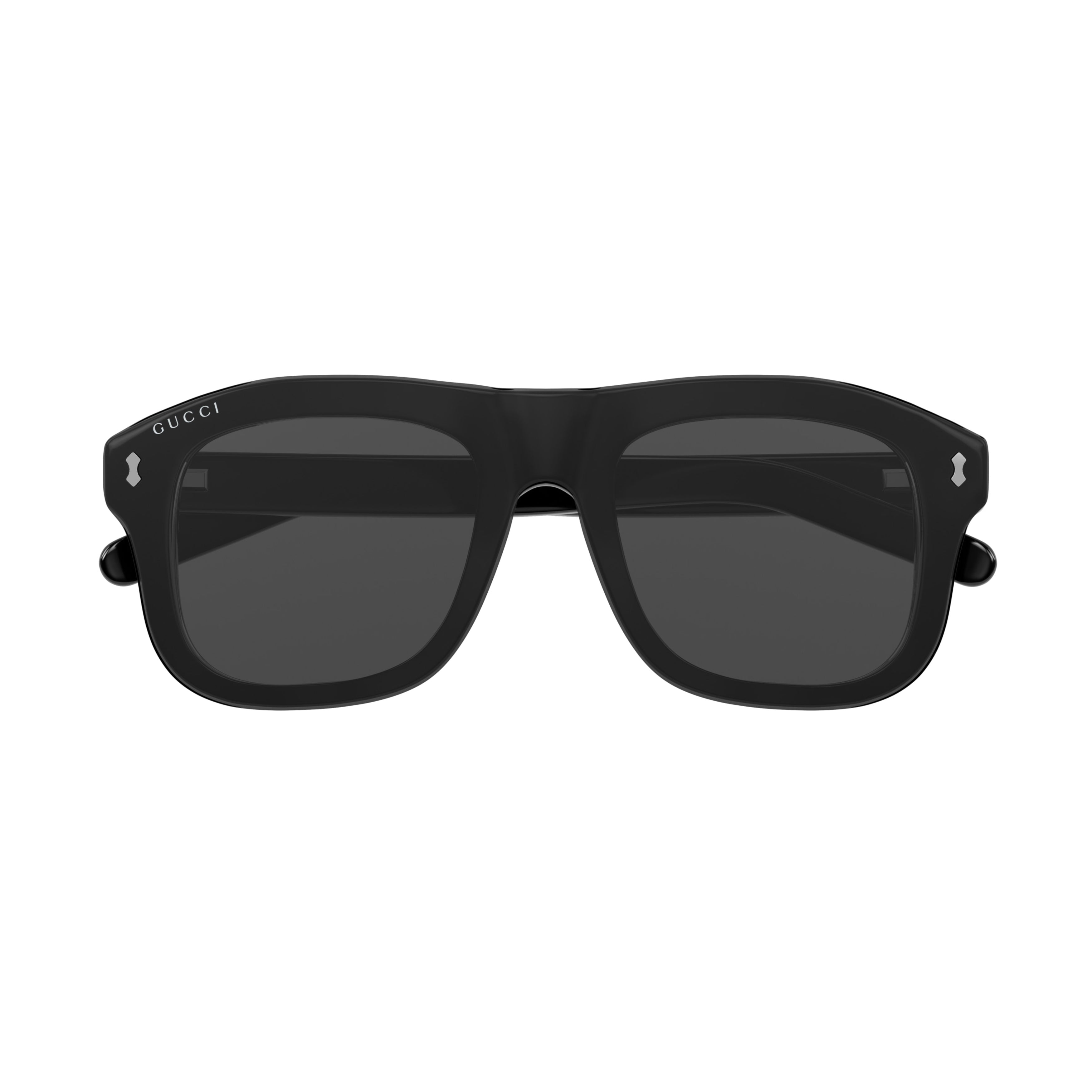 Gg1712S Bold Rectangular Sunglasses with Metallic Accents
