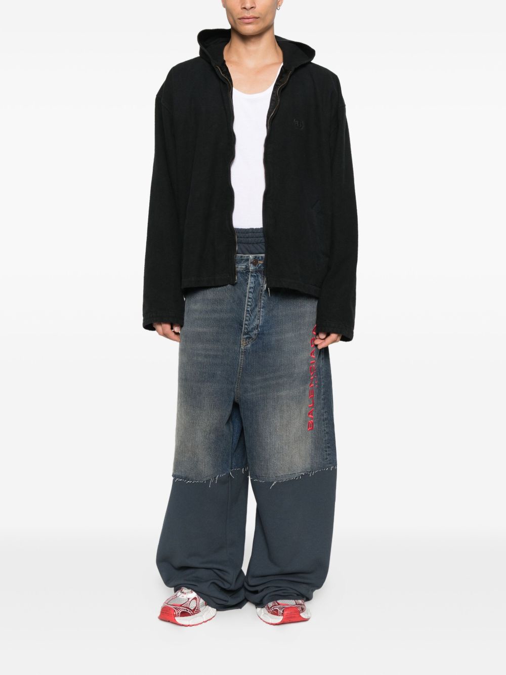 Balenciaga Men Flanned Hooded Jacket