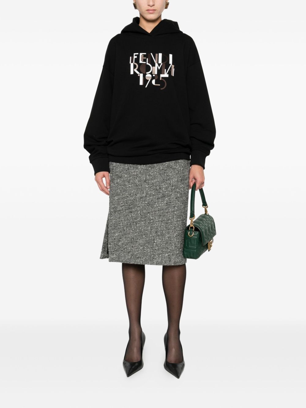 Fendi Women Fendi Roma Cotton Hoodie