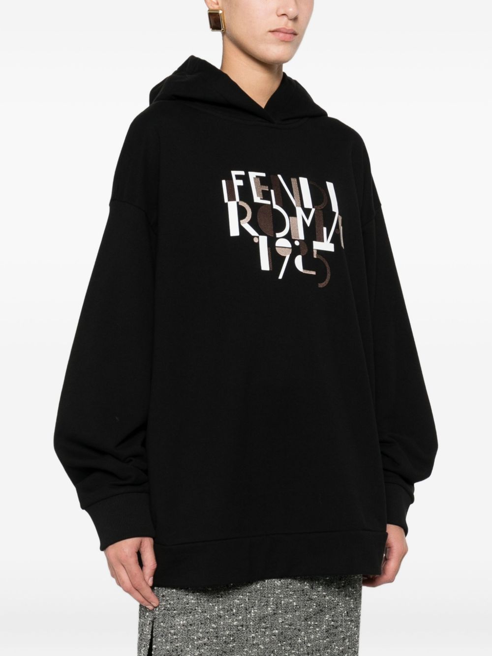 Fendi Women Fendi Roma Cotton Hoodie