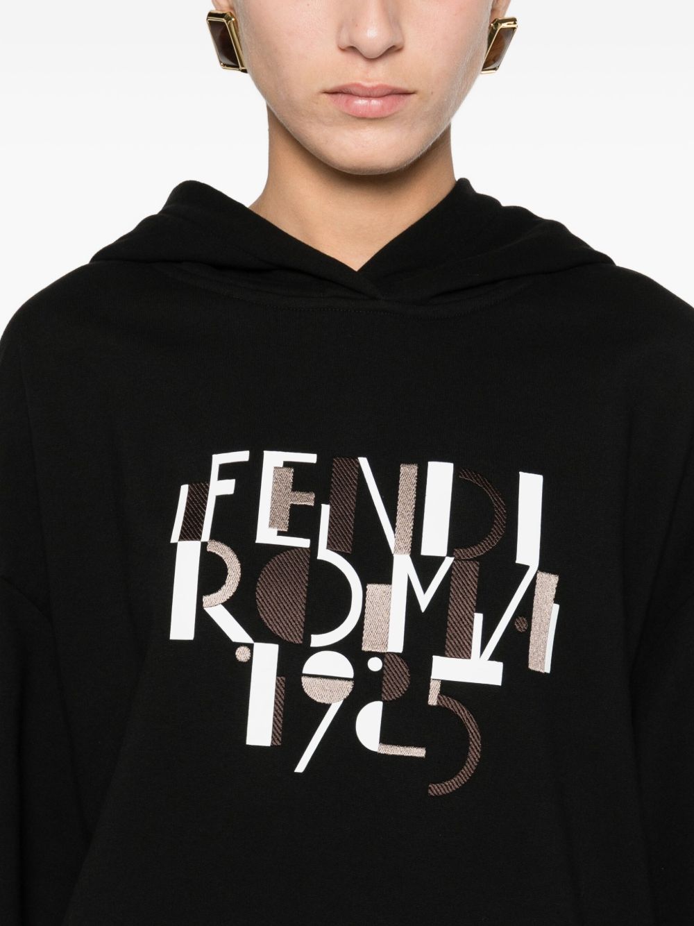 Fendi Women Fendi Roma Cotton Hoodie
