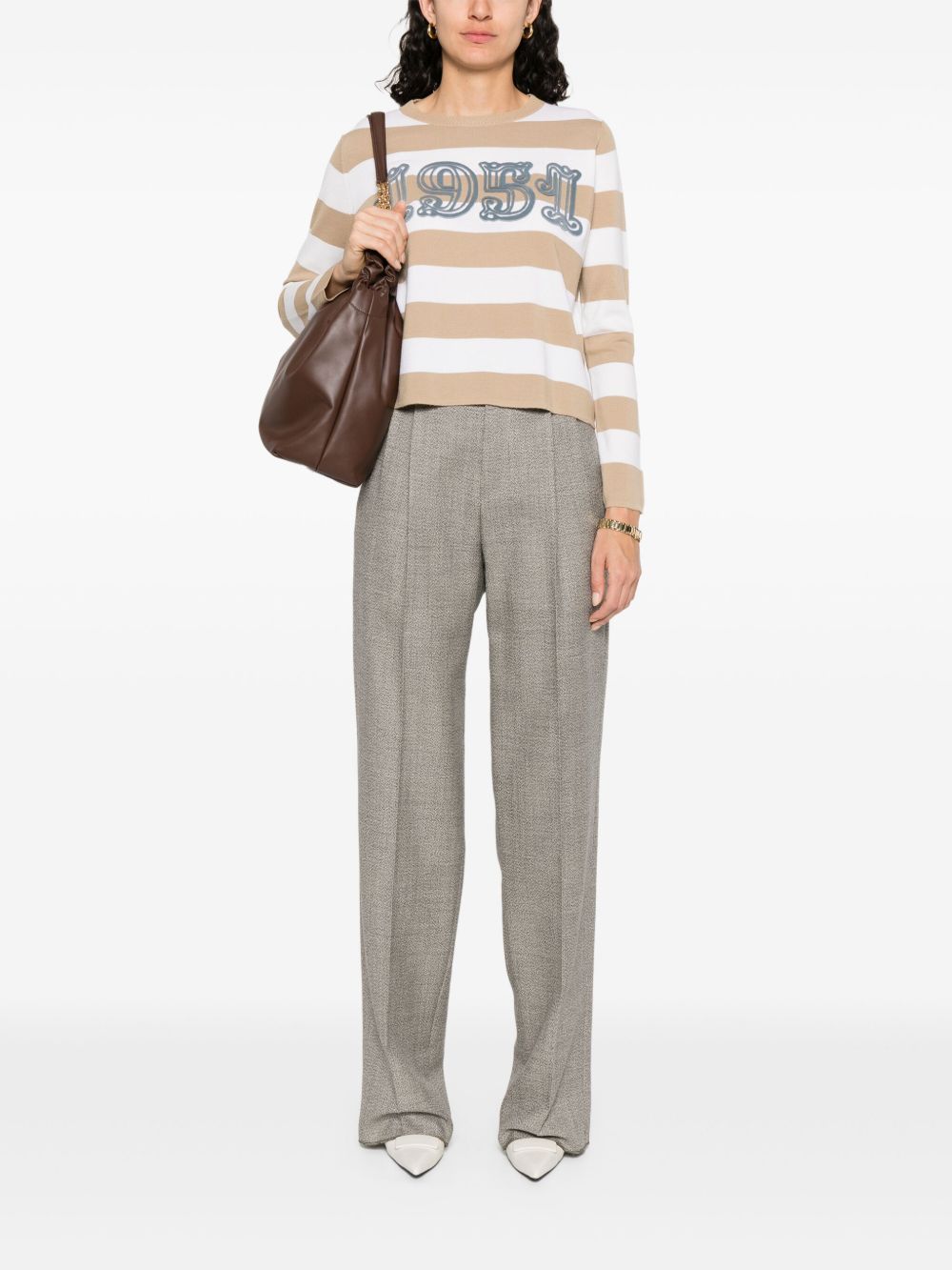 Max Mara Women Wool Striped Sweater
